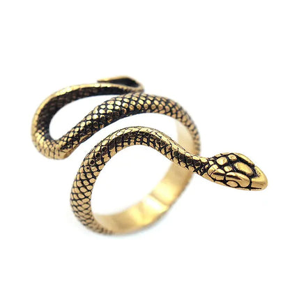 Retro Norse Mythologie Ring – Ouroboros Design – Punk Stil aus Edelstahl