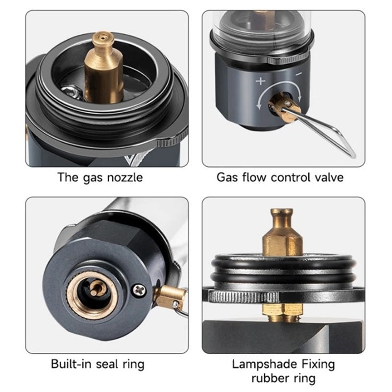 Tragbare Gaskerze mit einstellbarer Helligkeit