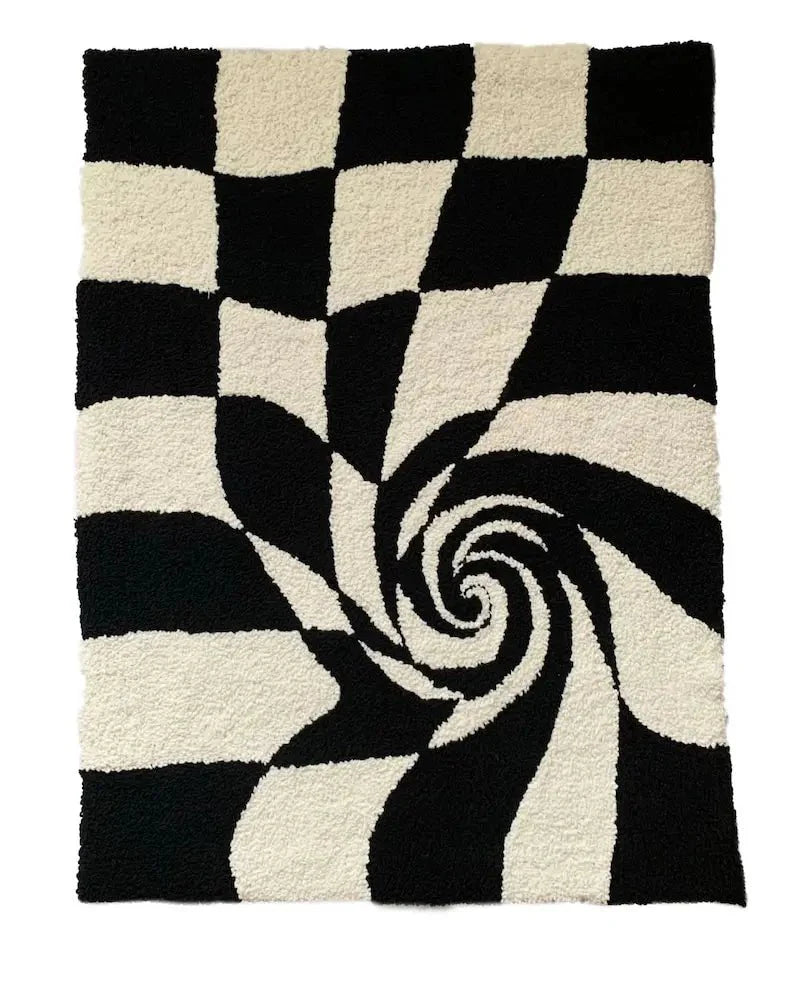 Geometrisches Wirbelmuster Teppich