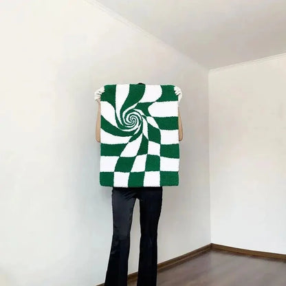 Geometrisches Wirbelmuster Teppich