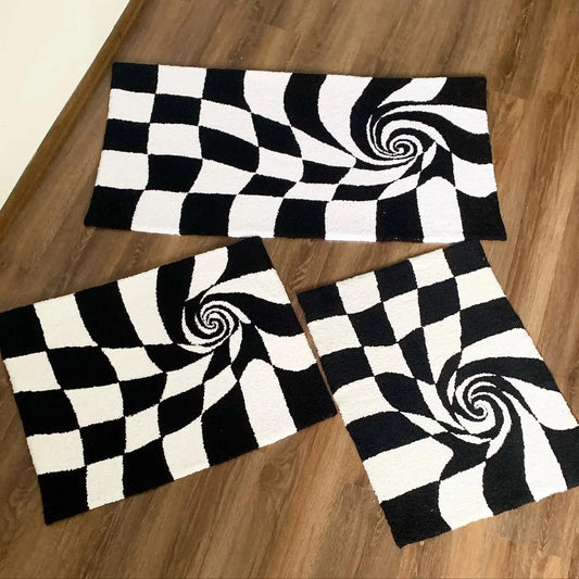 Geometrisches Wirbelmuster Teppich