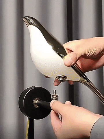 Moderne Vogel Wandlampe - Drehbare Gold LED Wandleuchte