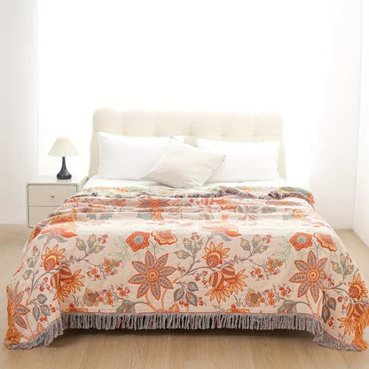 Garduru Decke - Baumwolle - Boho Blumen | Charm