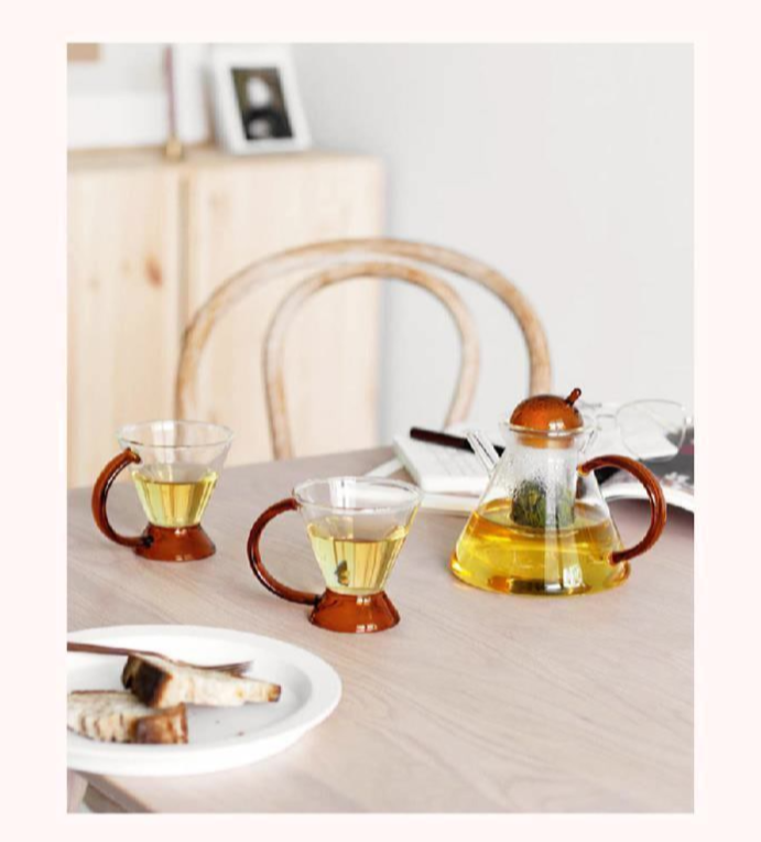 3-teilige Glas-Teekannen-Set