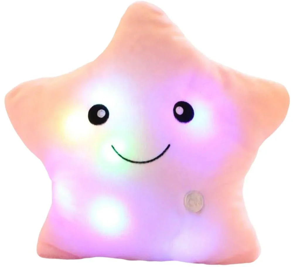 Leuchtendes Stern-Kissen – Kuscheliges LED-Stoffkissen mit Farbwechsel & Niedlichem Design