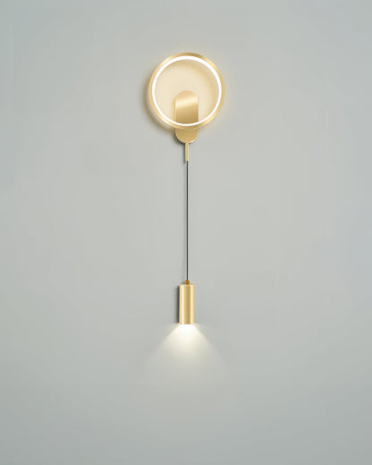 Nordische Holzmaserung Elegante Wandlampe