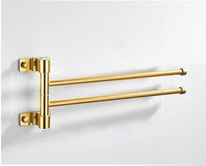 Goldene Licht Aluminium Wandmontierte Drehende Handtuchhalter Badezimmer Schienenhänger