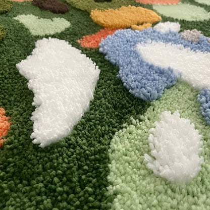 Grünes Wiesendesign Teppich