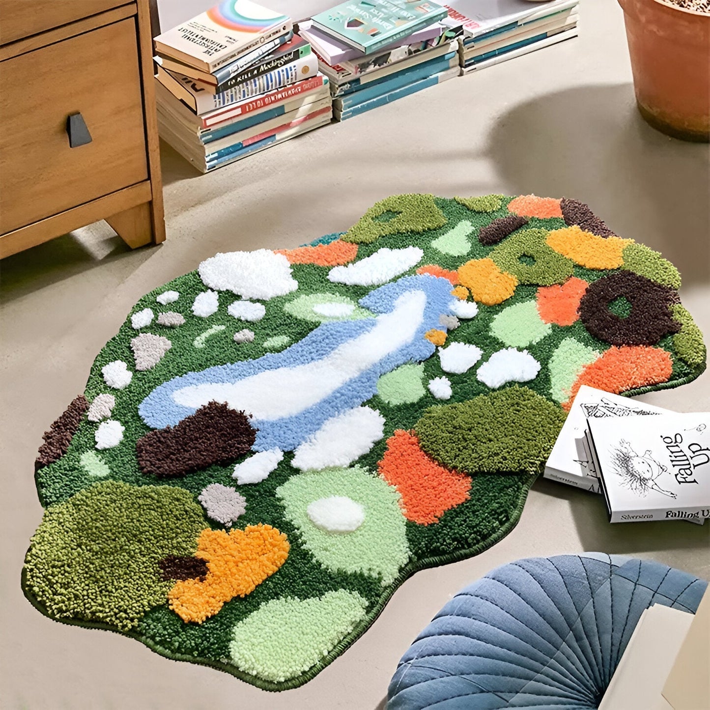 Grünes Wiesendesign Teppich