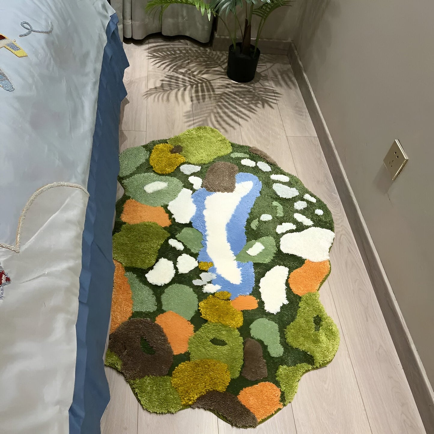 Grünes Wiesendesign Teppich