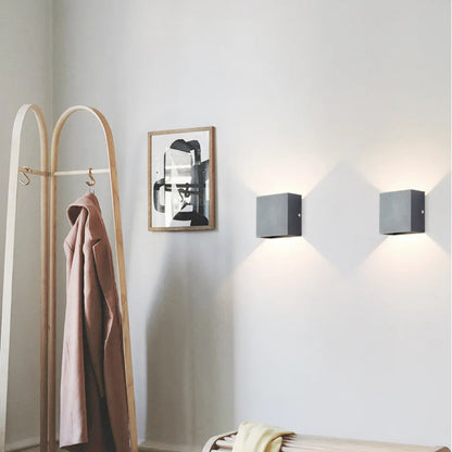 Wandleuchte Modern Schwarz Aluminium LED Wandleuchte