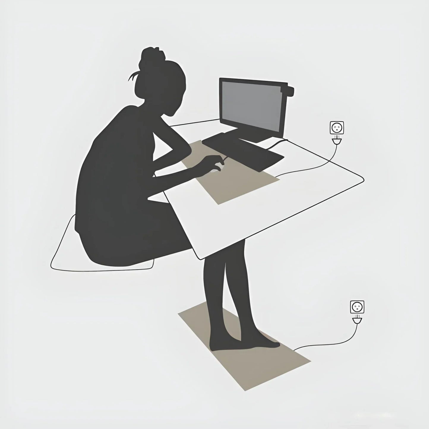 Carbon-Leder-Erde-Matte für Elektronik und Gesundheitsverbesserung