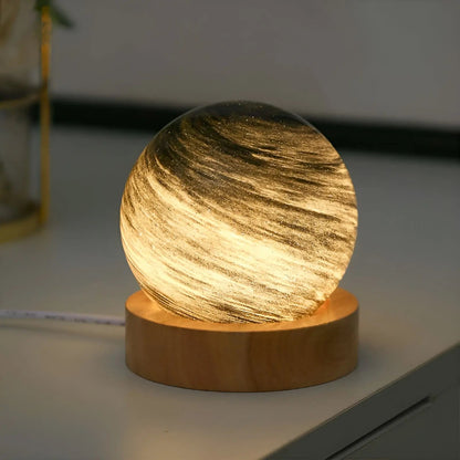 StellarGlow – Luxuriöse 3D-Glas-Tischlampe mit kosmischer Eleganz