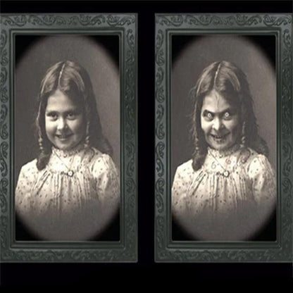 Spooky Ghost 3D Wechselndes Gesicht Bewegendes Bilderrahmen - Halloween Wanddekoration für Gespensterpartys und Wohnkultur