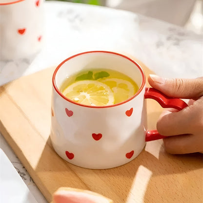 Handbemalte Liebesherzdesign Kaffeetasse
