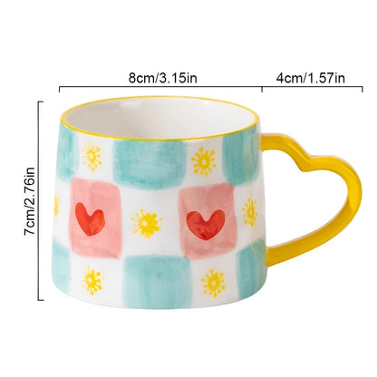 Handbemalte Liebesherzdesign Kaffeetasse