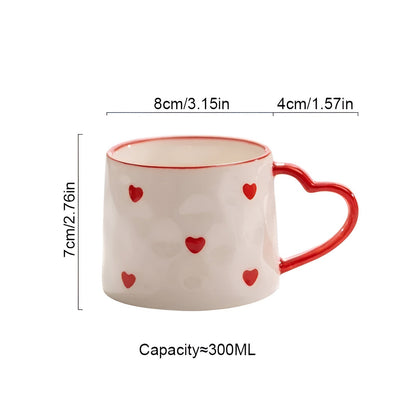 Handbemalte Liebesherzdesign Kaffeetasse