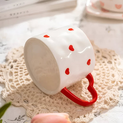 Handbemalte Liebesherzdesign Kaffeetasse