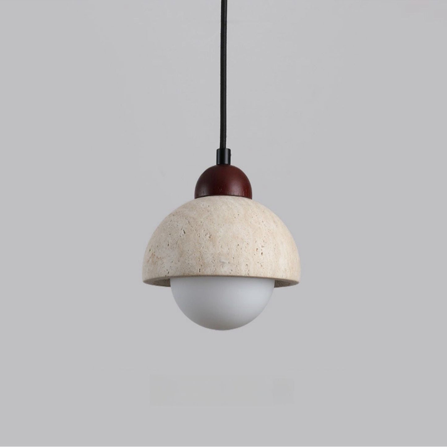 Suspension aus Naturmarmor – Elegante LED-Lampe aus Holz und Marmor