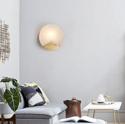 Wandlampe LED Nordic Minimalistisch - Lampe aus Marmor und Messing mit Dimmer