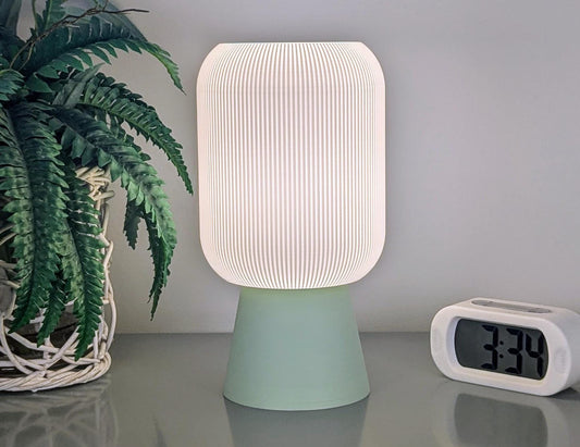Cumulis Tischlampe – 3D-gedruckte gefaltete Zylinderbeleuchtung