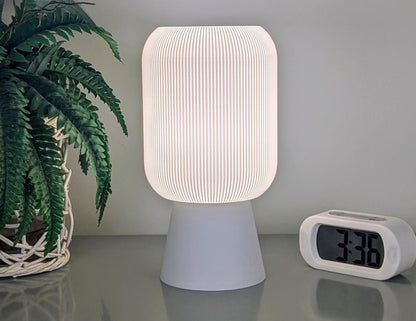 Cumulis Tischlampe – 3D-gedruckte gefaltete Zylinderbeleuchtung