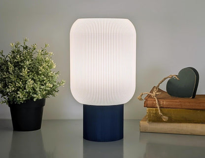 Cumulis Tischlampe – 3D-gedruckte gefaltete Zylinderbeleuchtung