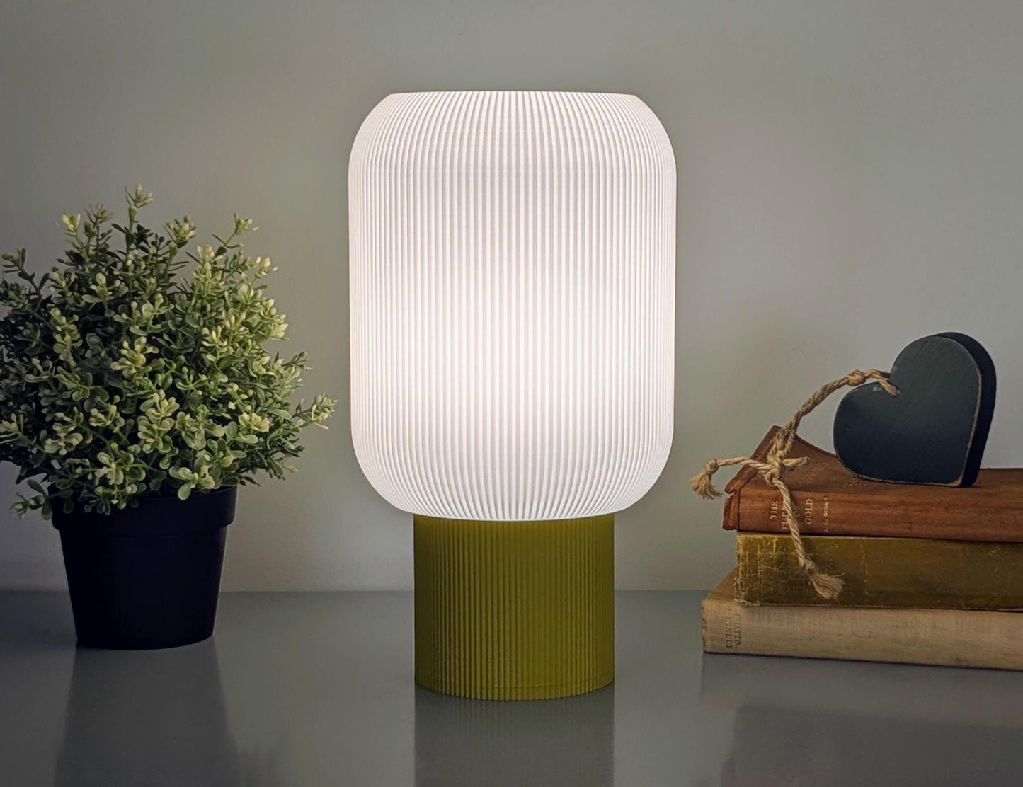 Cumulis Tischlampe – 3D-gedruckte gefaltete Zylinderbeleuchtung