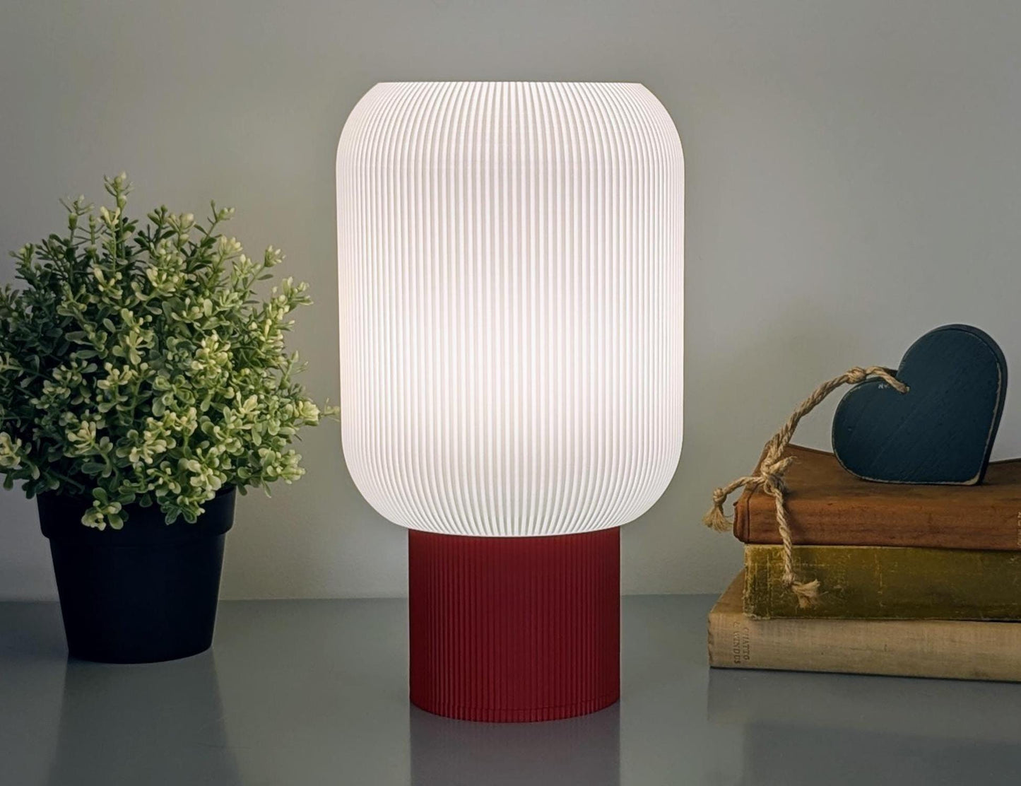 Cumulis Tischlampe – 3D-gedruckte gefaltete Zylinderbeleuchtung