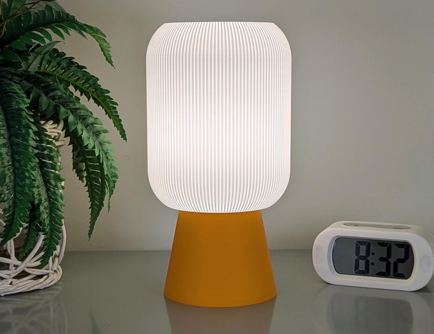 Cumulis Tischlampe – 3D-gedruckte gefaltete Zylinderbeleuchtung