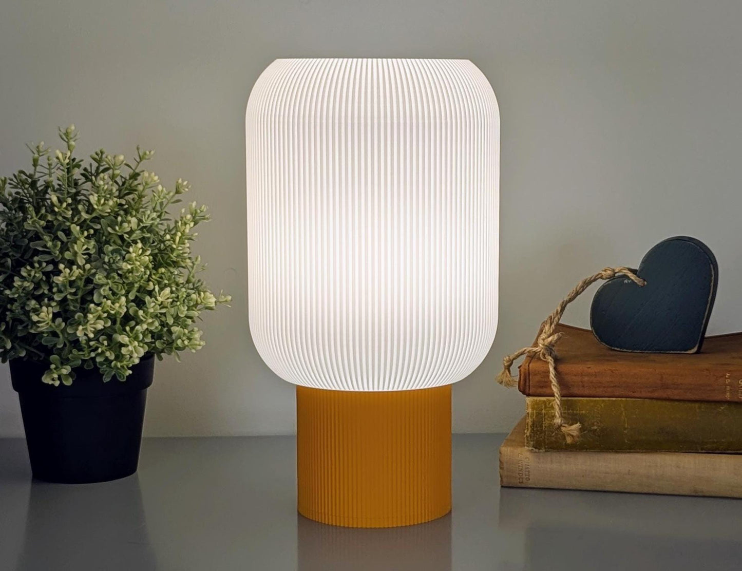 Cumulis Tischlampe – 3D-gedruckte gefaltete Zylinderbeleuchtung
