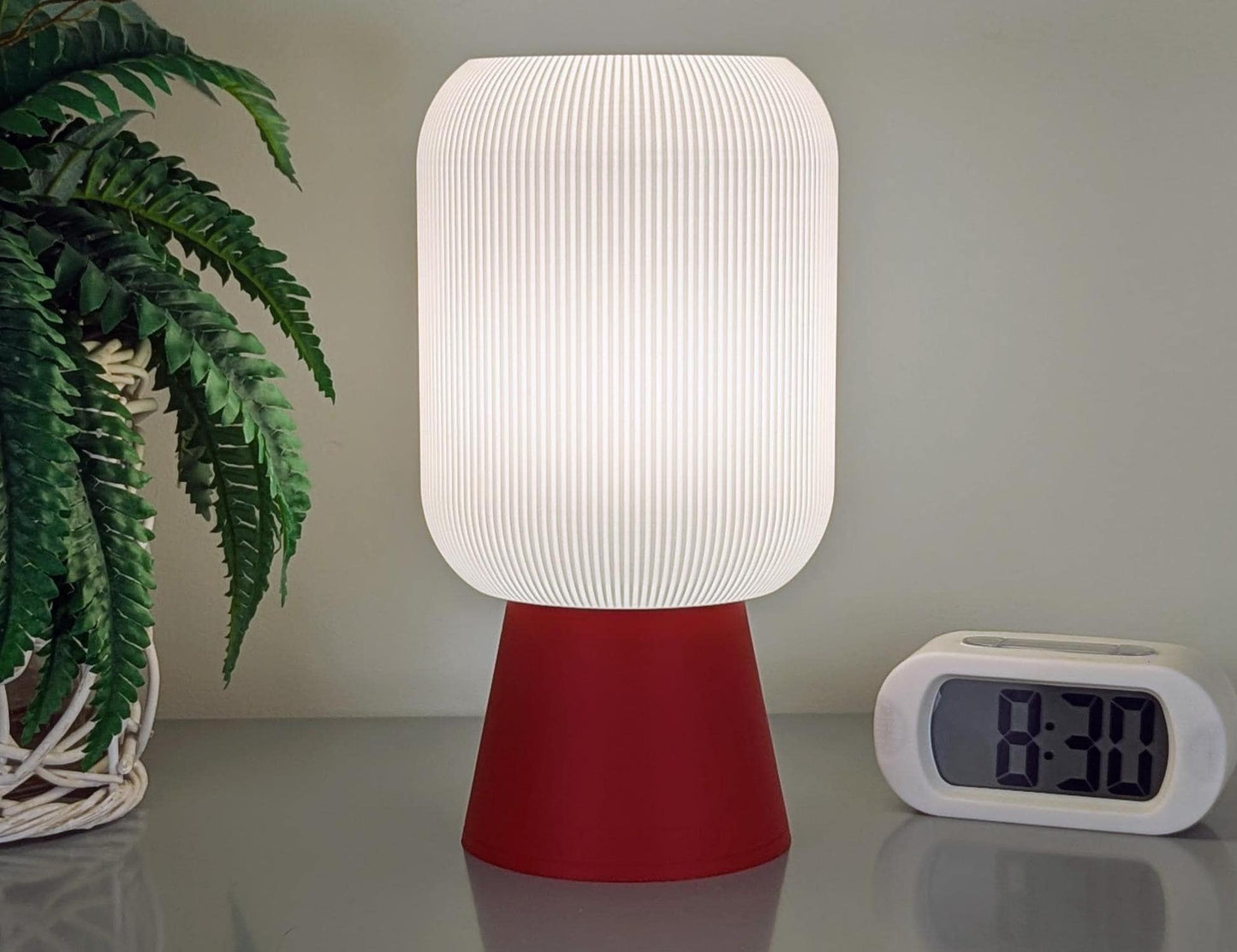 Cumulis Tischlampe – 3D-gedruckte gefaltete Zylinderbeleuchtung