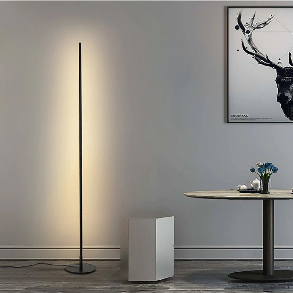 Garduru Moderne LED Stehleuchte | Dimmbare Bodenlampe | Minimalistisches Design | Stimmungslicht für Wohnzimmer & Büro