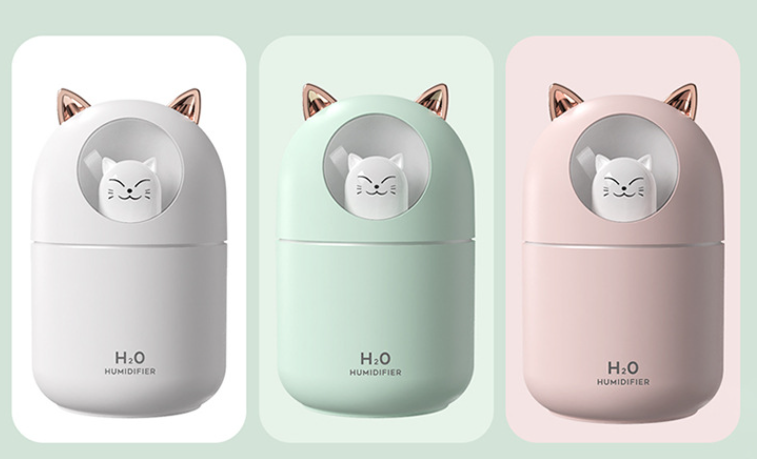 Garduru - Ultraschall Aroma Diffuser & Luftbefeuchter im niedlichen Katze-Design