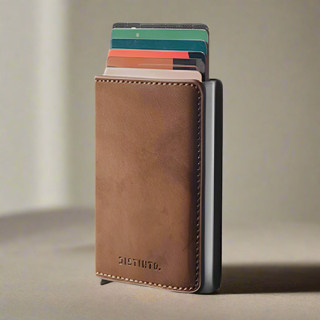 Royaleva Sleek RFID Pop-Up Geldbörse für einfachen Karten Zugang
