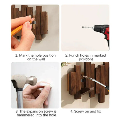 Wandgarderobe aus Holz Klavier – Praktisch und Elegant zur Organisation Ihres Eingangs