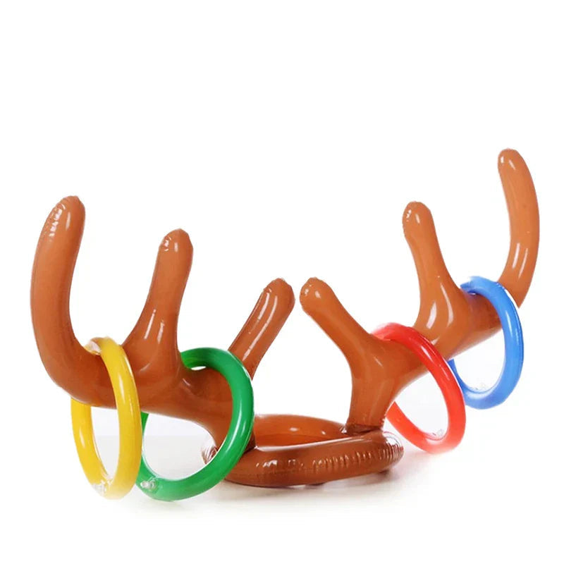 Weihnachts-Rentier-Ringwurf Spiel Für Die Ganze Familie