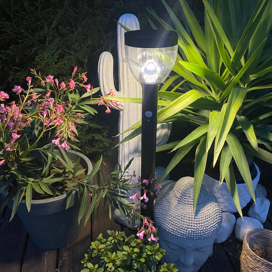 Solar-Außenbeleuchtung mit Bewegungsmelder und wiederaufladbarem Akku