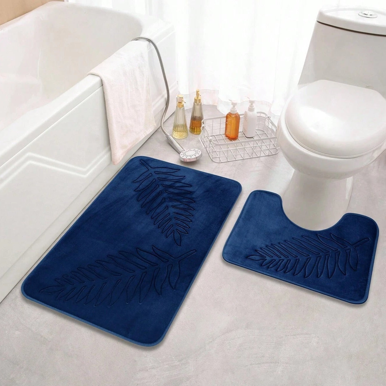 VelvoLuxe – Luxuriöse Memory Foam Badteppich Set für ultimativen Komfort