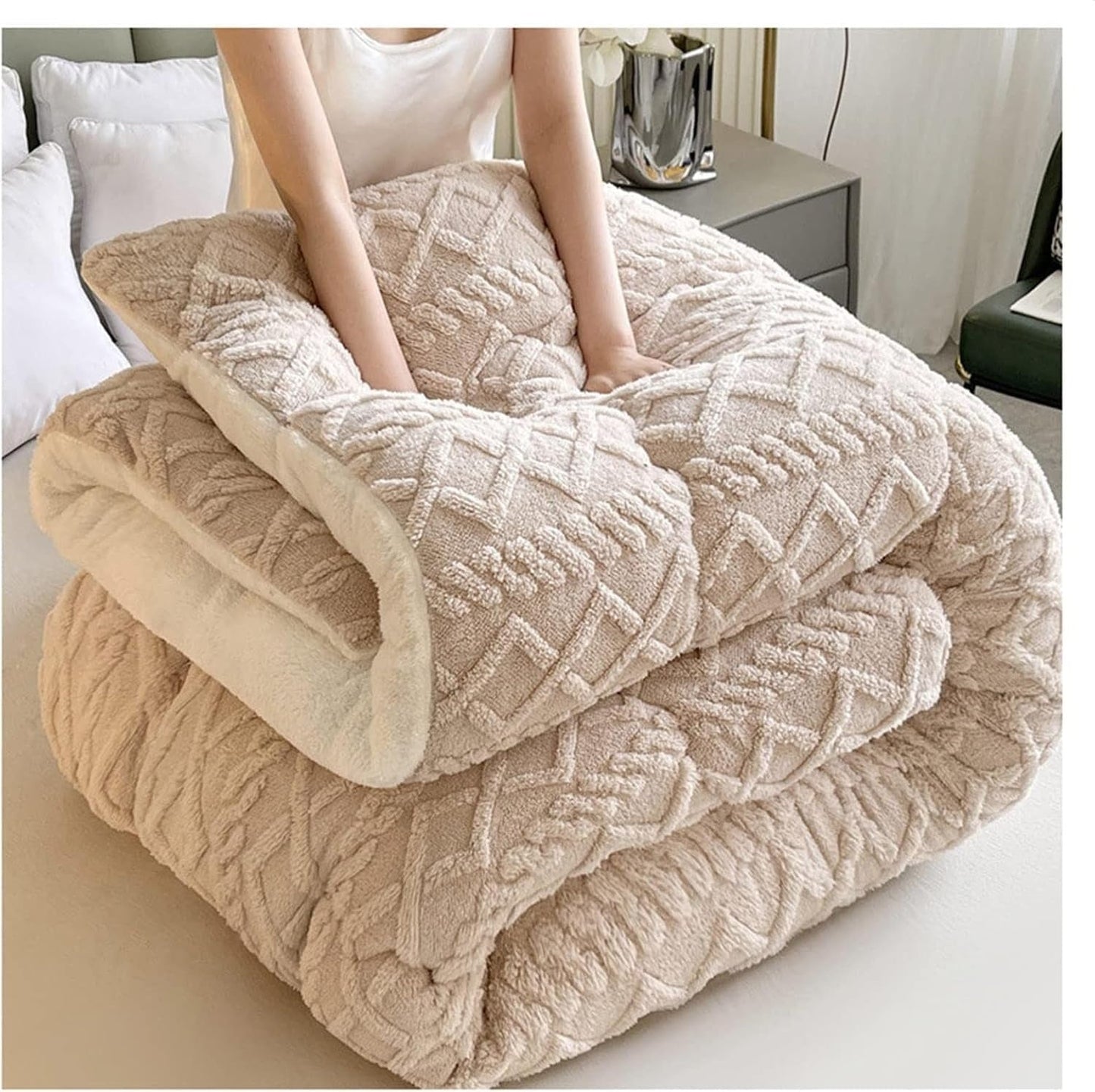 Dicke Snuggle Sherpa Decke