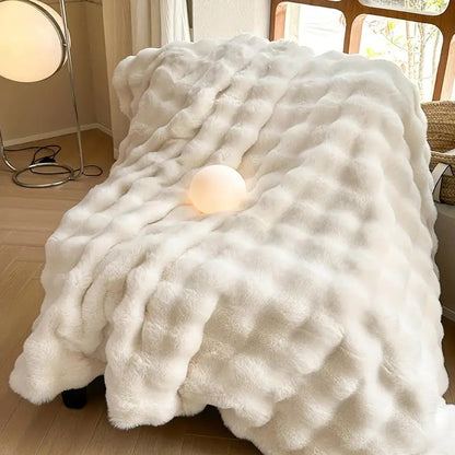 Rabbit-Faux-Fur-Decke