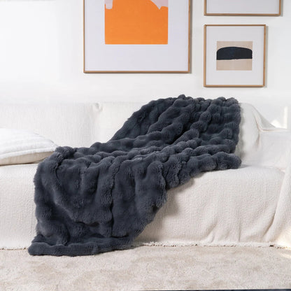 Rabbit Faux-Fur Decke Wurf