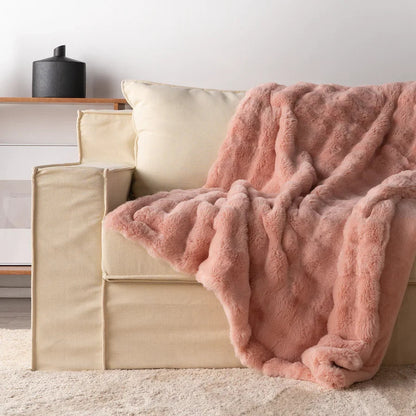 Rabbit-Faux-Fur-Decke