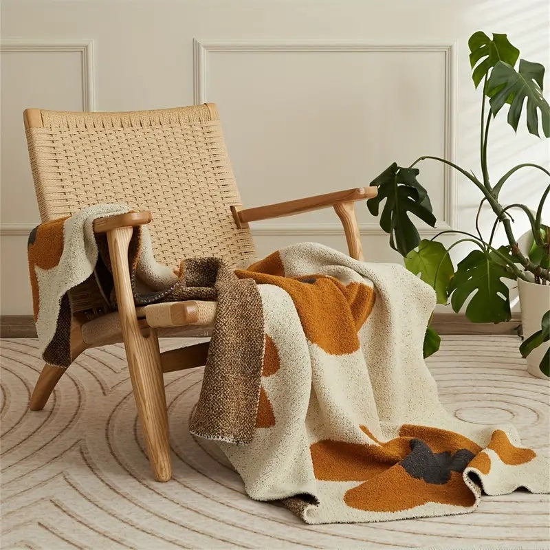 LushWeave – Elegante Strick-Blumen-Decke für Wärme und Stil