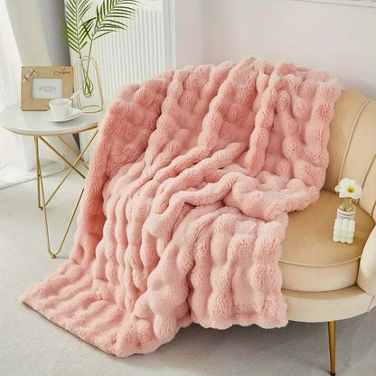 Rabbit-Faux-Fur-Decke