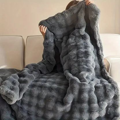 Rabbit Faux-Fur Decke Wurf