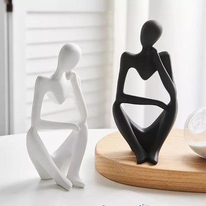 ArtMind – Minimalist Denker Skulptur mit moderner Eleganz