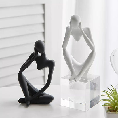 ArtMind – Minimalist Denker Skulptur mit moderner Eleganz