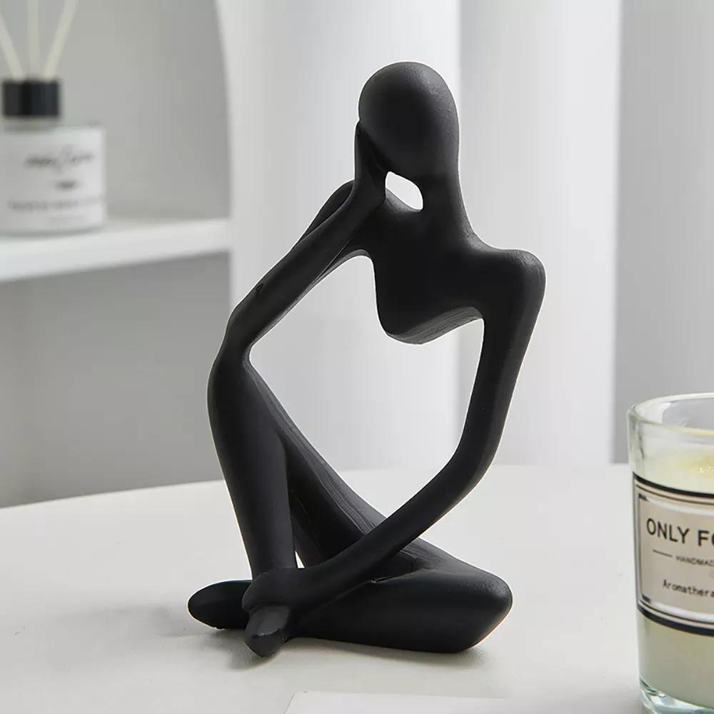 ArtMind – Minimalist Denker Skulptur mit moderner Eleganz