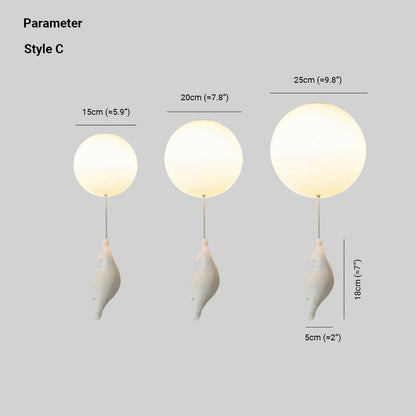 Garduru Deckenlampen Kinder Hängeleuchte Bär und Ballon